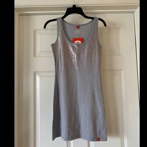 New Esprit Gray T-shirt Beach Sleeveless Dress
